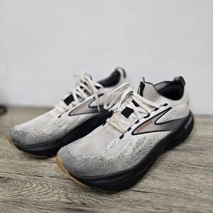 Brooks Glycerin StealthFit 21 Mens White Black Lace Up Running Shoes Size 10.5 D